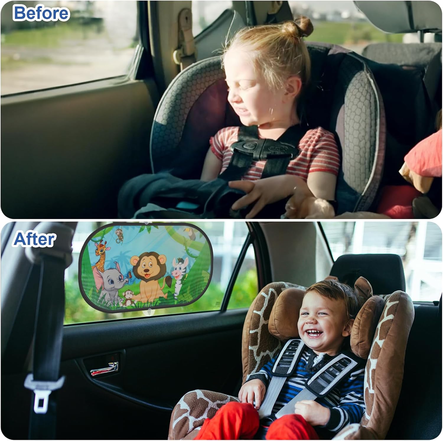 2 Pack Car Window Shade for Baby (20"x 12")